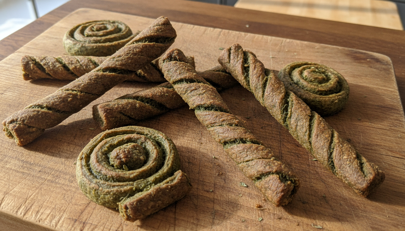Beef & Spirulina Spiral Chews: Delicious Dental Delight