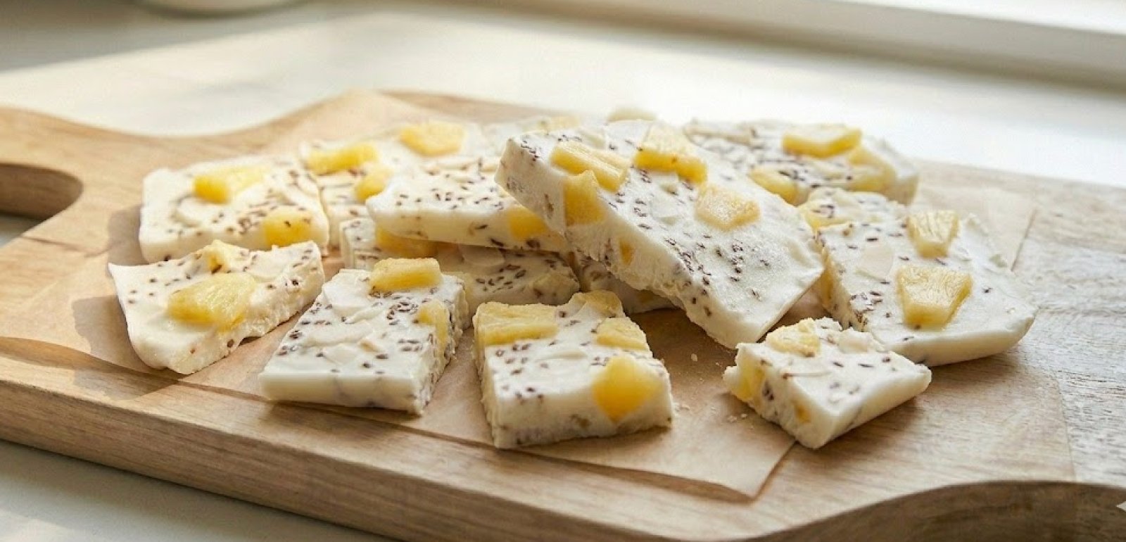 Frozen Dog Treats Recipe: Pineapple and Coconut Bark