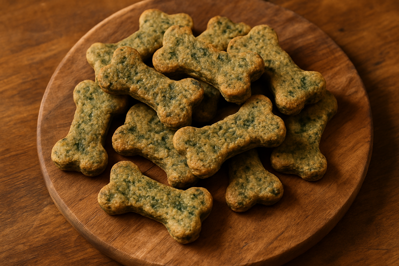 Homemade Baked Dog Biscuits with Lamb and Spinach