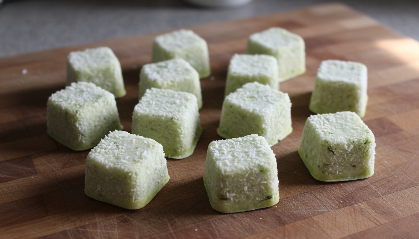 Easy Frozen Dog Treats: Coconut and Zucchini Cubes