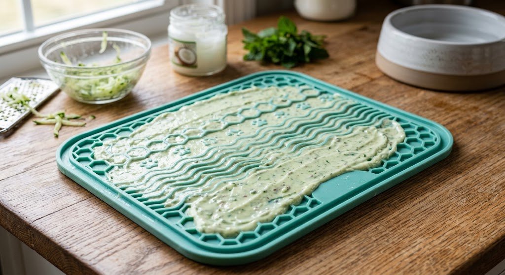 DIY Dog Enrichment: Cucumber and Mint Lick Mat Recipe