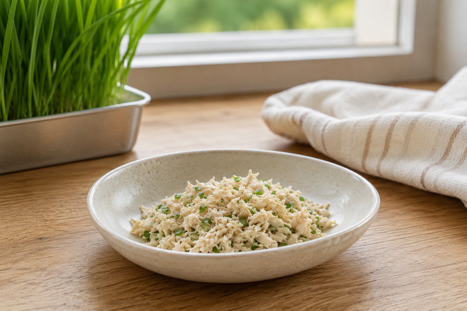 Cat Grass Chicken Sprinkle: Savory Topper for Indoor Cats