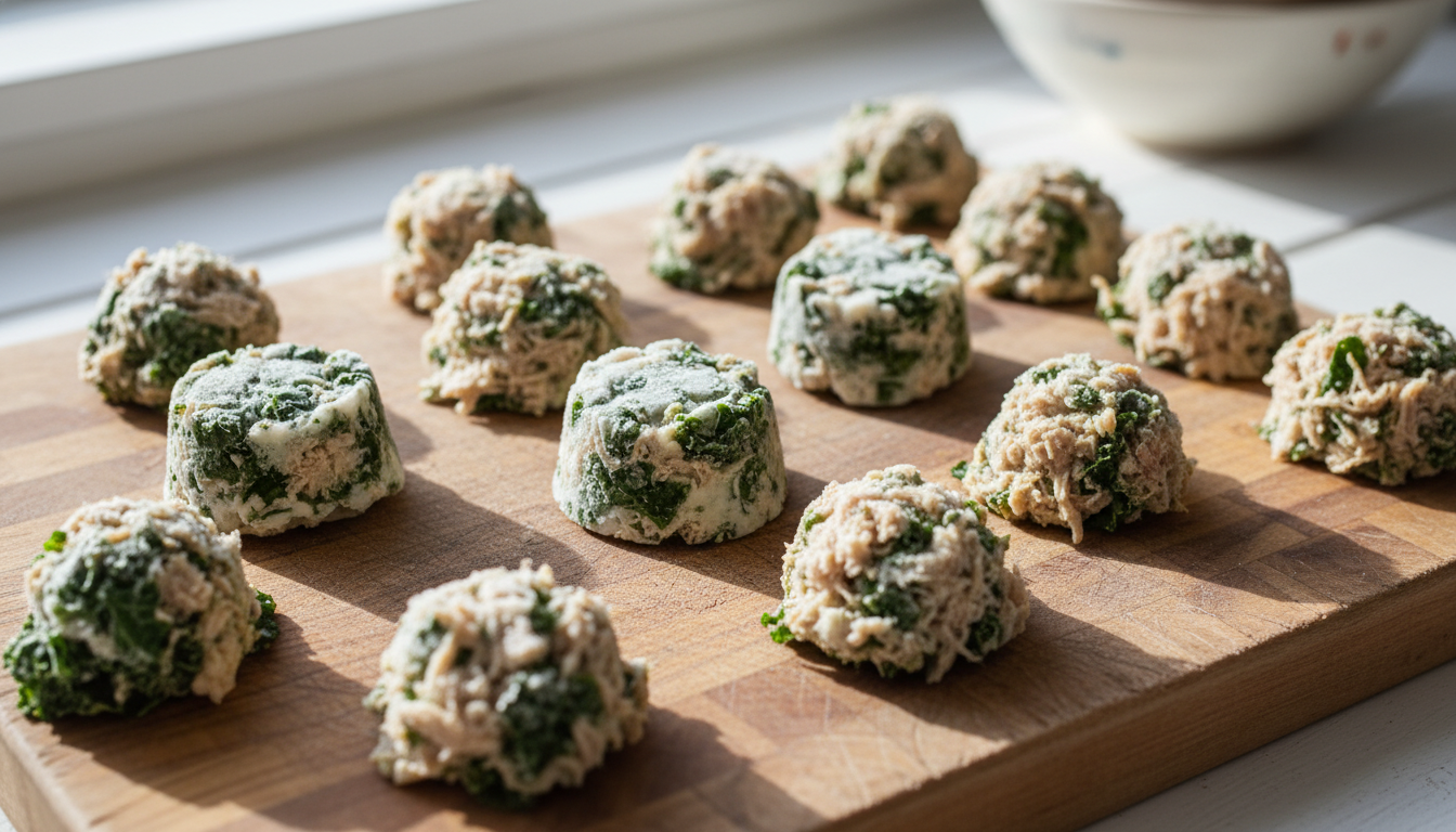 Frozen Dog Treats Recipe: Kale and Turkey Bites