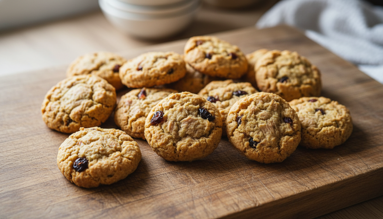 Cat Enrichment Recipe: Tuna and Cranberry Cookies
