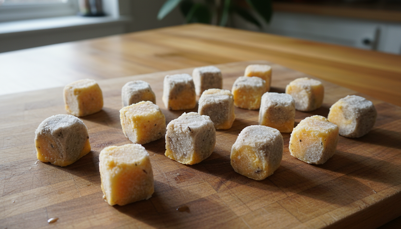Frozen Dog Treats: Mango and Sardine Cubes for Summer