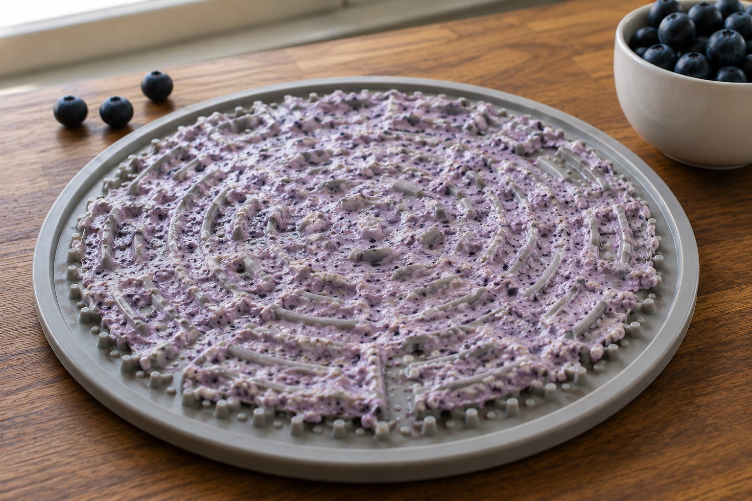 Calming Cottage Cheese and Blueberry Lick Mat Recipe for Dogs