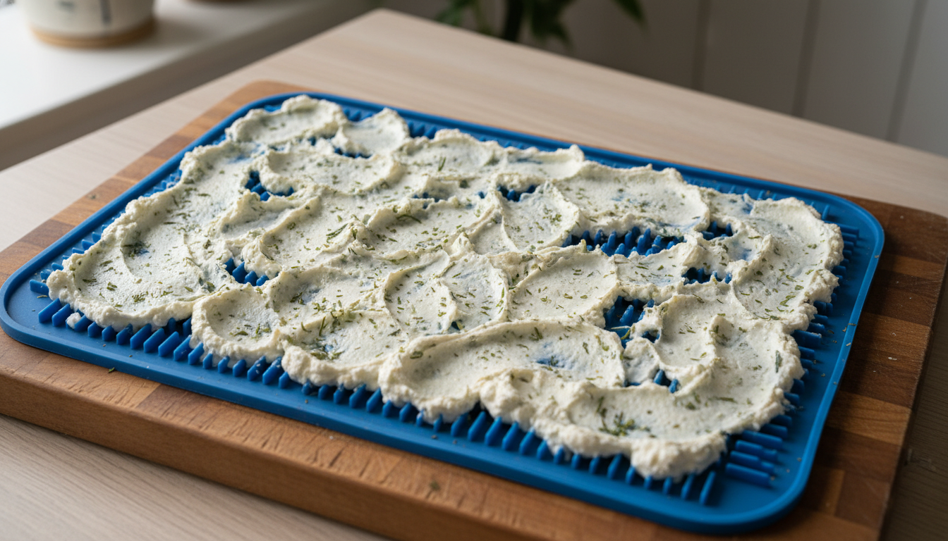 Catnip and Goat Cheese Lick Mat for Cats: A Calming Delight