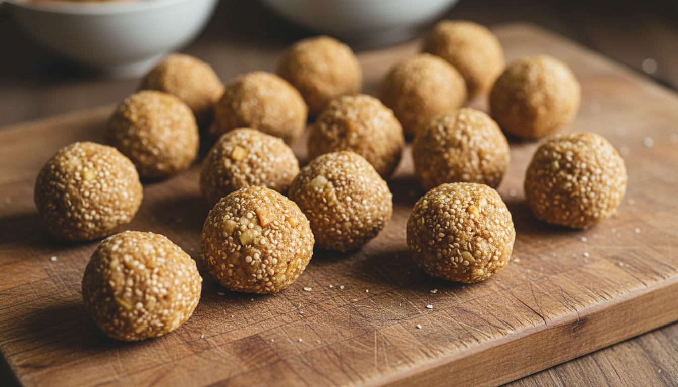 No-Bake Energy Balls for Dogs: Apple and Quinoa Treats