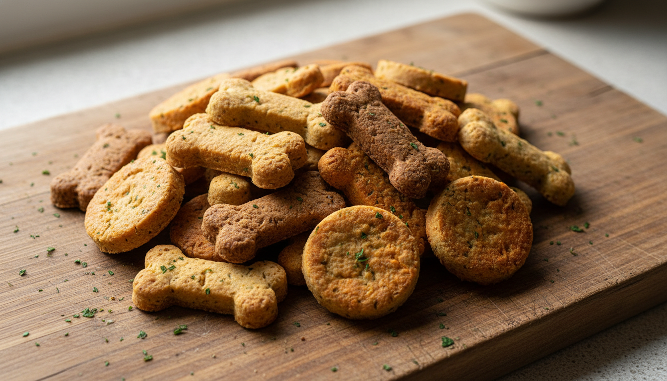 5 Easy Baked Dog Biscuits with Sweet Potato and Parsley