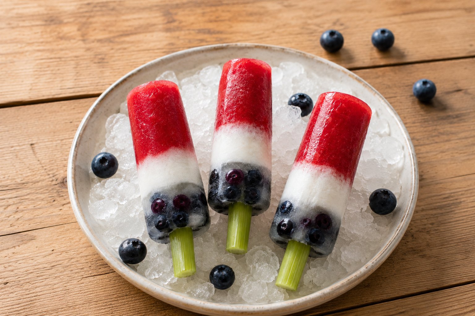 Red, White & Blueberry Popsicles for Dogs: Cool Summer Treat
