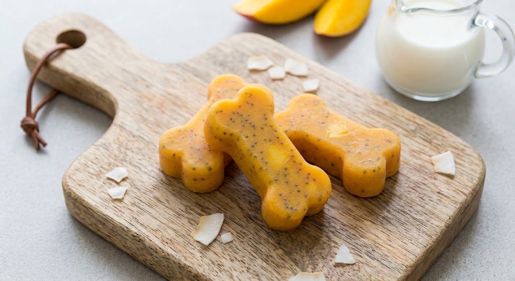 Frozen Mango & Goat Milk Pupsicles: Cooling Dog Treat