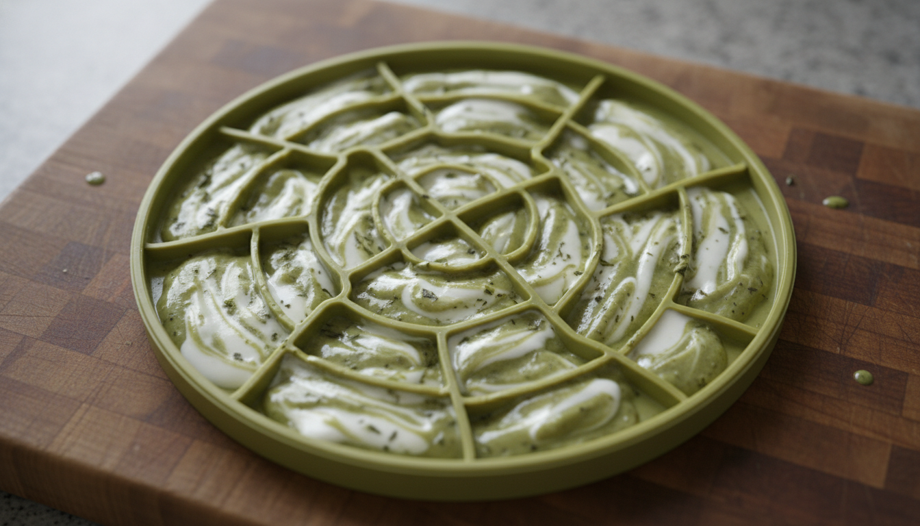 Soothing Lick Mat Recipe: Yogurt and Green Tea for Dogs