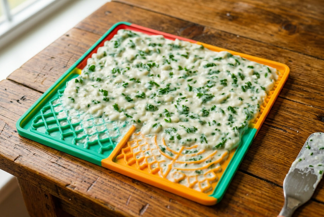 5 Easy Lick Mat Recipes with Cottage Cheese and Spinach