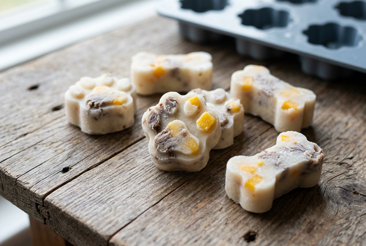 DIY Dog Enrichment: Pupsicle Mold Treats with Duck & Mango