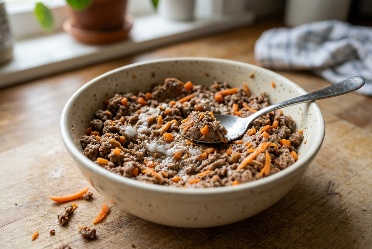 Layered Kong Stuffing: Beef and Carrot Delight Recipe