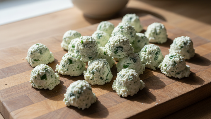 No-Bake Dog Training Treats: Spinach and Cottage Cheese