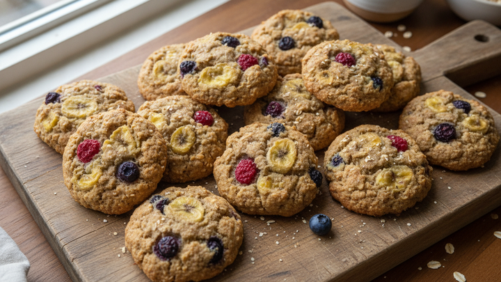 Banana Dog Treats: Banana Berry Breakfast Cookies