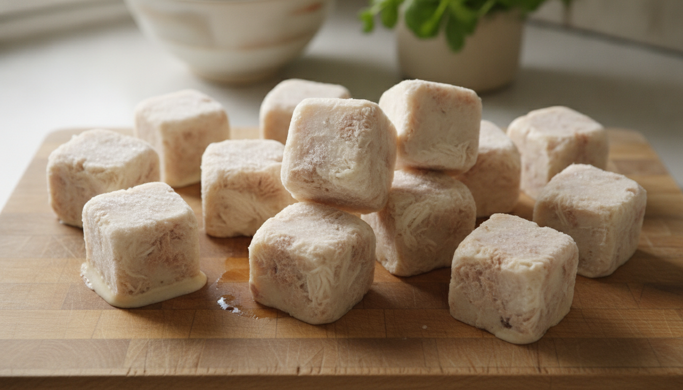 Frozen Cat Treats: Tuna and Chicken Ice Cubes
