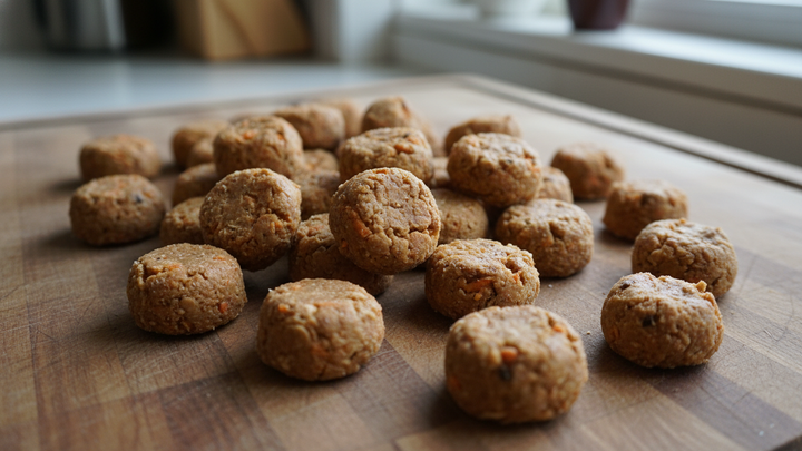 No-Bake Dog Training Treats: Carrot and Peanut Butter