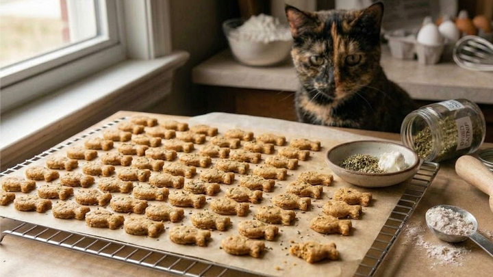 Baked Cat Treats: Catnip and Goat Cheese Cookies