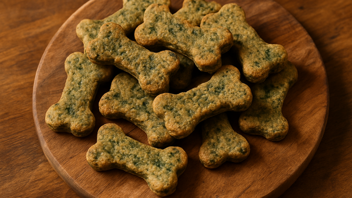 Baked Dog Treats: Lamb and Spinach Biscuits