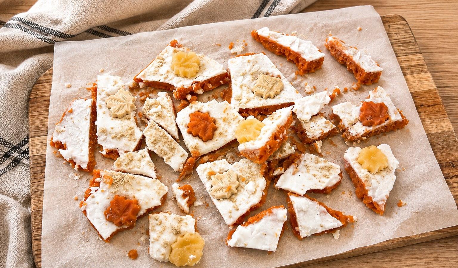 Frozen Dog Treats: Pumpkin and Greek Yogurt Bark