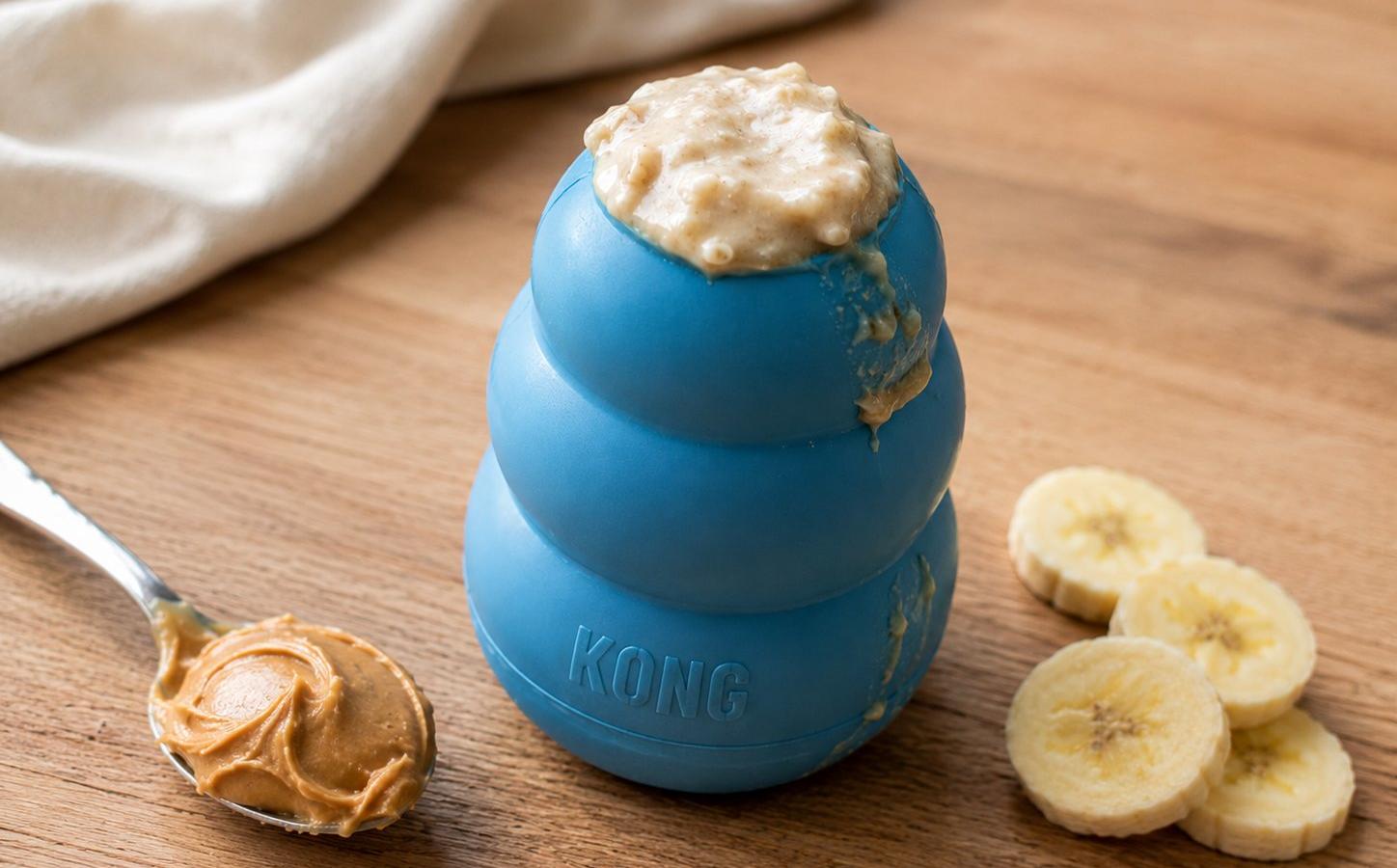 Frozen Kong Recipe for Dogs: Peanut Butter and Banana
