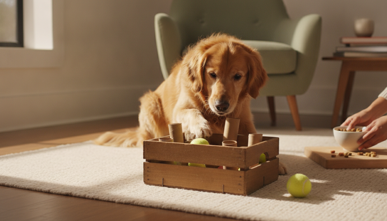 DIY Puzzle Feeder for Dogs at Home