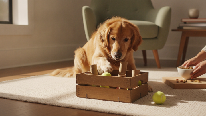 DIY Puzzle Feeder for Dogs at Home