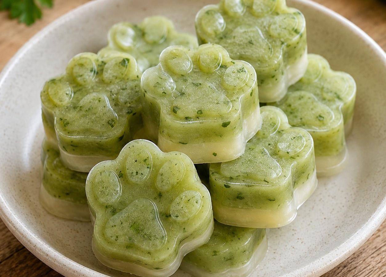 Frozen Dog Treats: Cucumber and Mint Bites