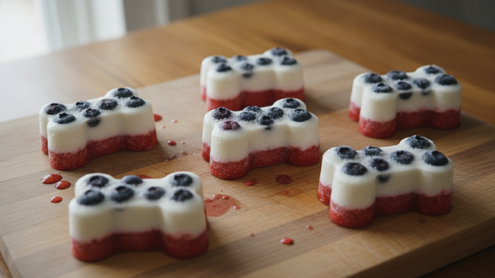 Frozen Dog Treats: Red, White and Blueberry Bones
