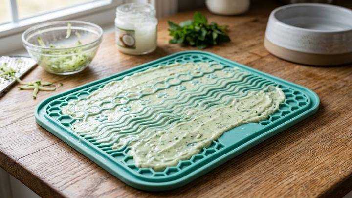 Lick Mat Recipe for Dogs: Cucumber and Mint