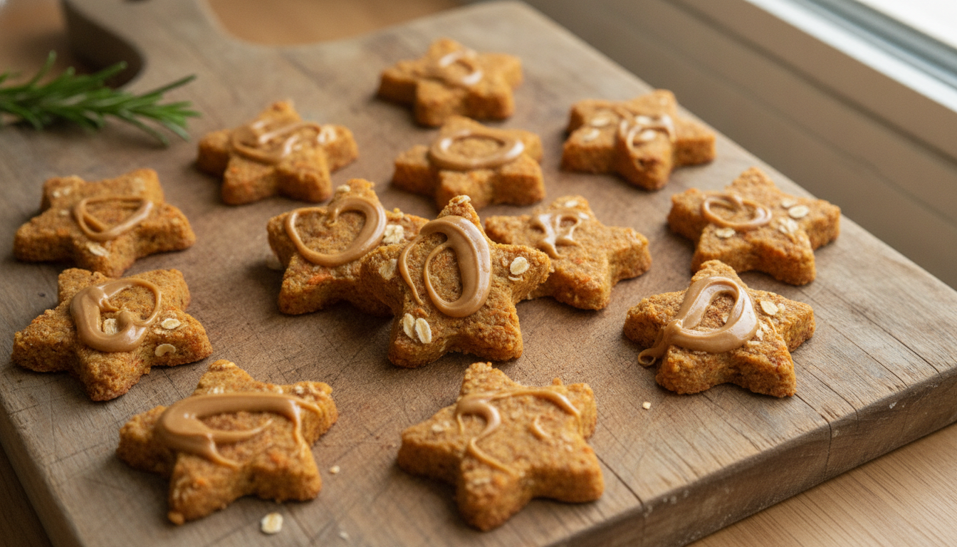 Dog Christmas Cookie Recipe: Carrot and Oat Stars