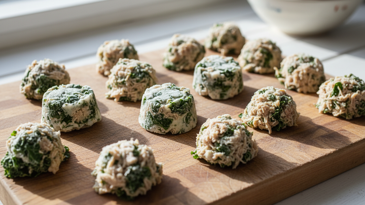 Frozen Dog Treats: Kale and Turkey Bites