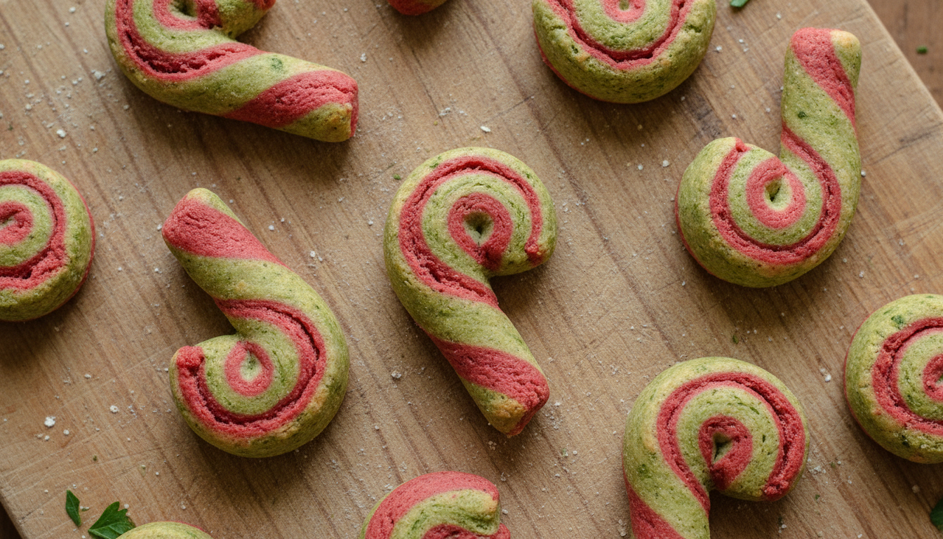 Candy Cane Dog Treats: Festive Chews with Oat Flour