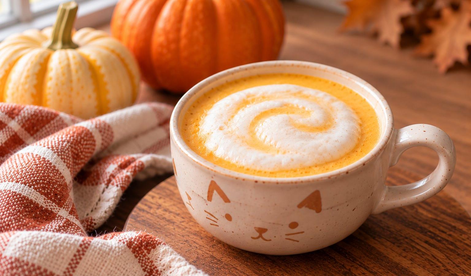 Pumpkin Cat Treat: Goat Milk Catpuccino