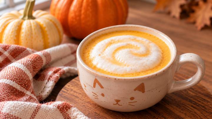 Pumpkin Cat Treat: Goat Milk Catpuccino