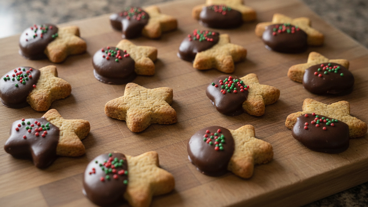 Carob Dog Biscuits: Christmas Carob-Dipped Biscuits