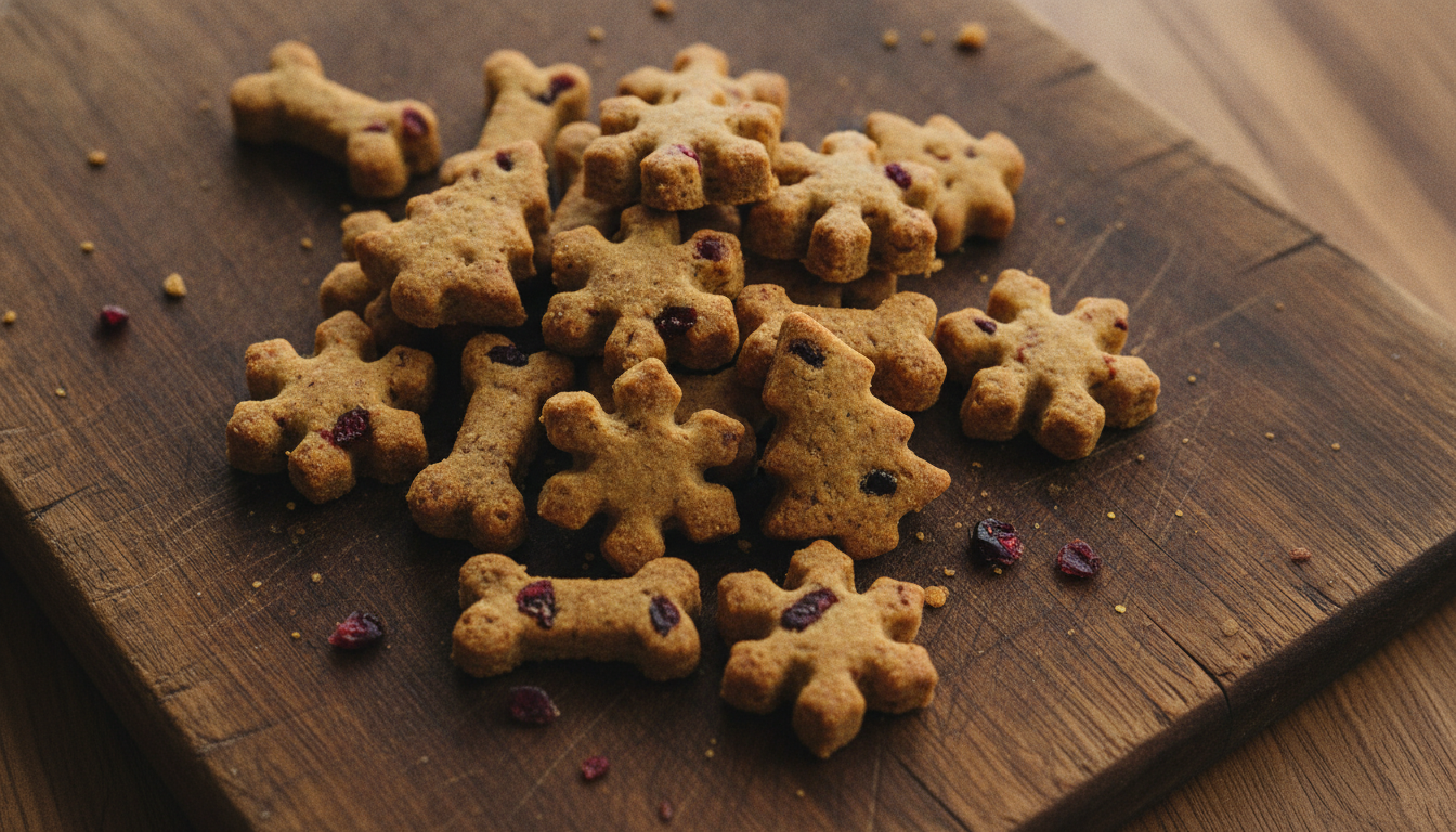 Christmas Dog Treats: Cranberry Peanut Butter Biscuits