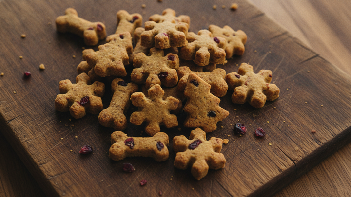 Christmas Dog Treats: Cranberry Peanut Butter Biscuits