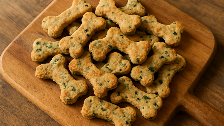 Baked Dog Treats: Spinach and Turkey Biscuits