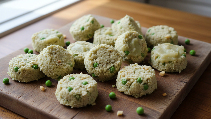 No-Bake Dog Treats: Peas and Applesauce Bites