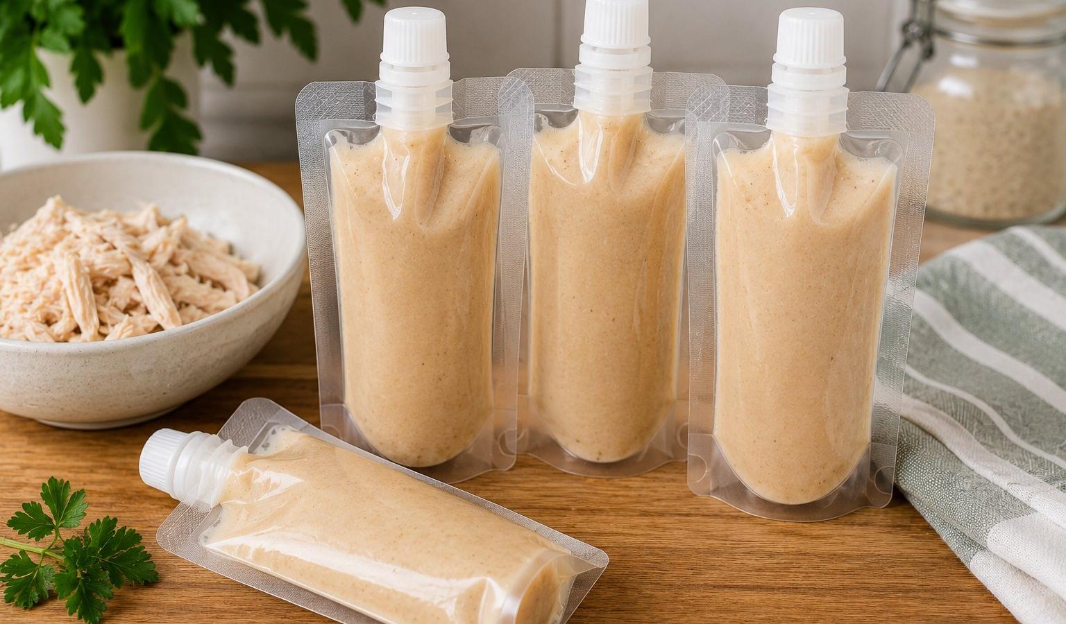 Lickable Dog Treats: Homemade Chicken Squeeze Tubes