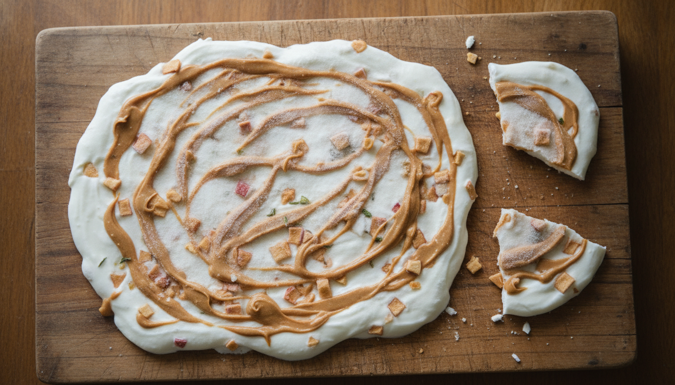 Apple Peanut Butter Dog Treats: Frozen Yogurt Bark Recipe