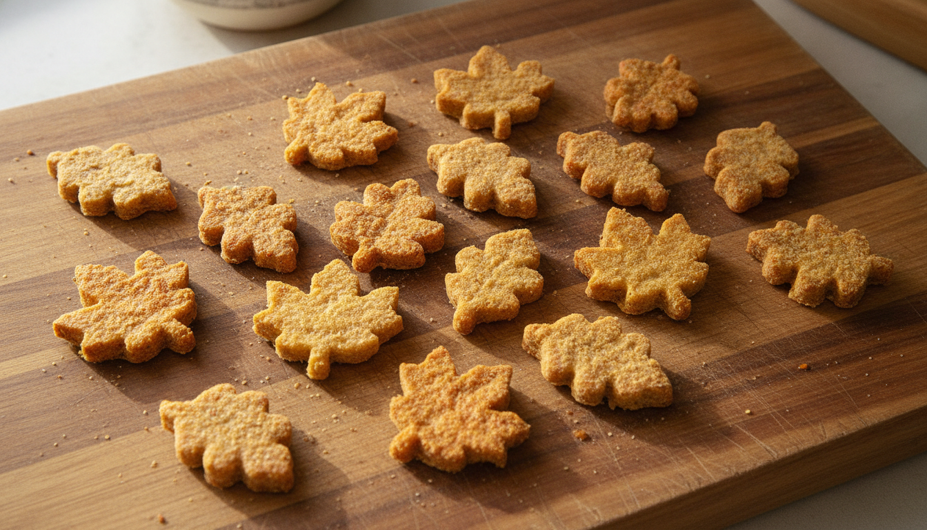 Baked Cat Treats: Crispy Salmon Fall Leaves