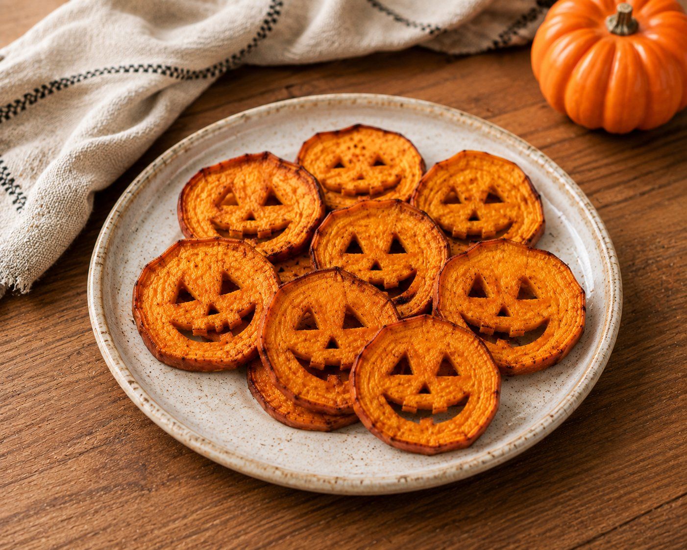 Sweet Potato Dog Treats: Jack-O'-Lantern Coins