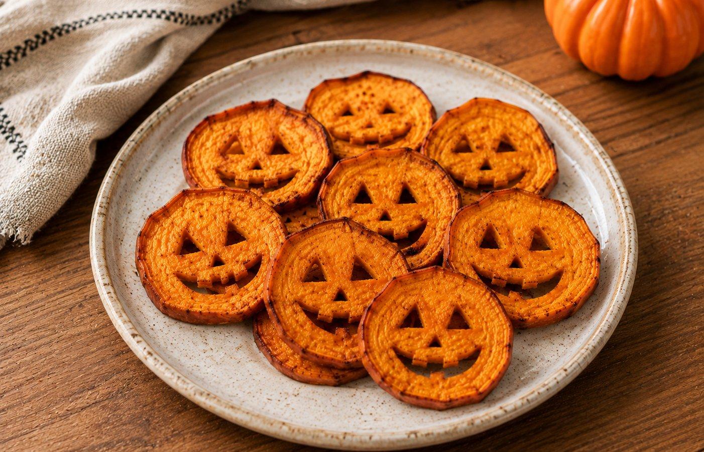 Sweet Potato Dog Treats: Jack-O'-Lantern Coins