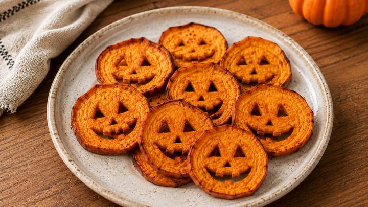 Sweet Potato Dog Treats: Jack-O'-Lantern Coins