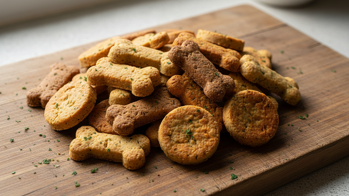 5 Easy Baked Dog Biscuits with Sweet Potato and Parsley