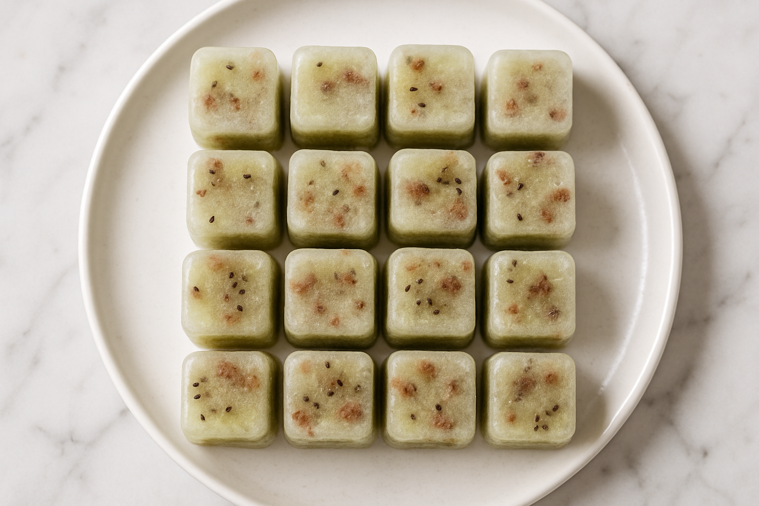 Ice Cube Tray Dog Treats: Kiwi and Beef